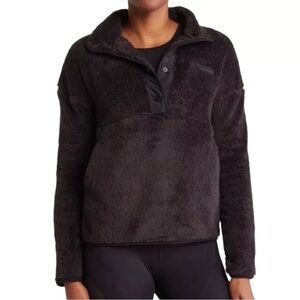 SPYDER Women’s Teddy Sherpa Fleece Pullover Jacket Black L